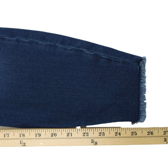 Kut From The Kloth Distressed Ankle Jeans Womens Size 6 Frayed Hem Skinny Denim - Picture 15 of 15